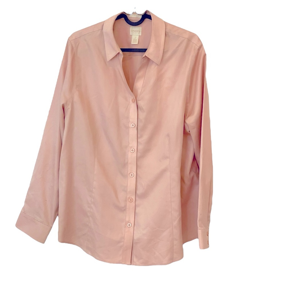 NWOT Lustrous Pink Button-Up Shirt